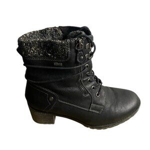 Relife Women's Black Spring Step Hellewn Lace Up Boots